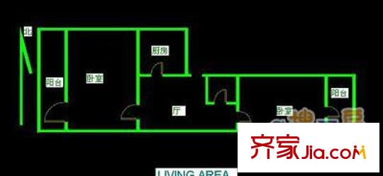 信義莊 2室 戶型圖