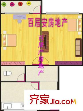 經(jīng)三緯八宿舍戶型圖戶型圖 2室1廳1衛(wèi)1廚