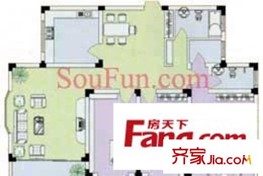 富雅園 3居室 戶型圖