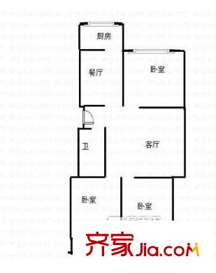 振興花園 3居室 戶型圖