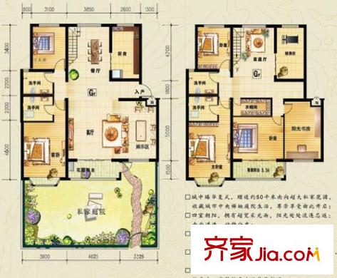 匯東香墅里戶型圖G復(fù)式新 5室3廳4衛(wèi)