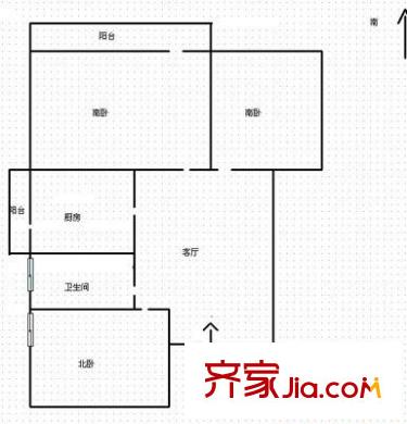 建設(shè)路園丁小區(qū)戶型圖戶型圖 3室2廳2衛(wèi)1廚