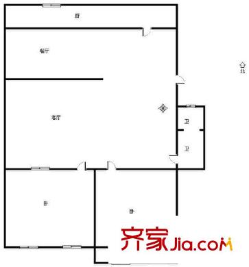 偉東新都新銀都 2居室 戶型圖