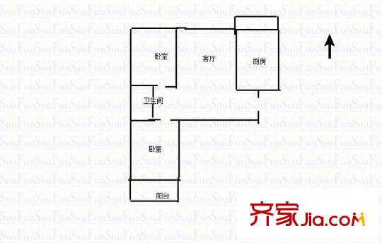 偉東新都新銀都 2室 戶型圖