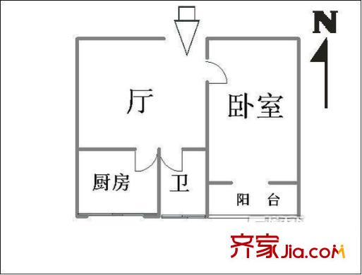 偉東新都新銀都 1居室 戶型圖