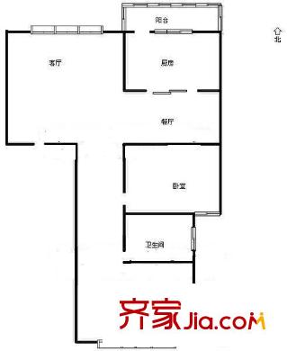 舜華園 2居室 戶型圖