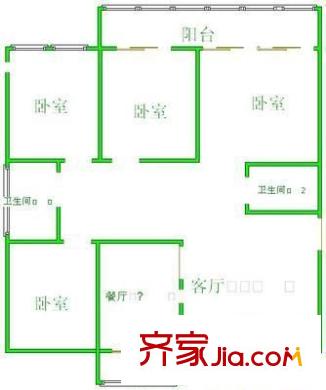 達盛鑫苑戶型圖達盛?鑫苑 5室 戶型圖 5室2廳2衛(wèi)1廚