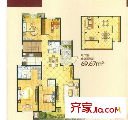 達盛鑫苑戶型圖達盛?鑫苑 4室 戶型圖 4室2廳1衛(wèi)1廚