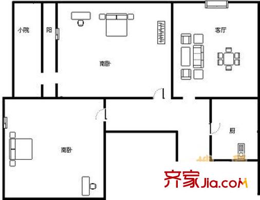 信義莊 3室 戶型圖
