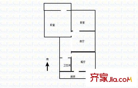 信義莊 2室 戶型圖