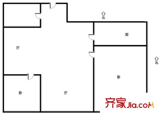 振興花園 2居室 戶型圖