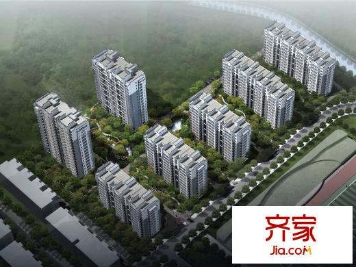 建中大學(xué)仕花園外景圖鳥瞰圖