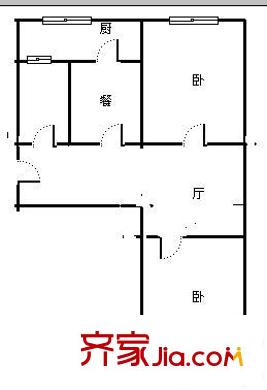 佳寶路單位宿舍戶型圖 2室 戶型圖 2室2廳1衛(wèi)1廚