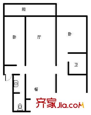 中潤富華園 3室 戶型圖