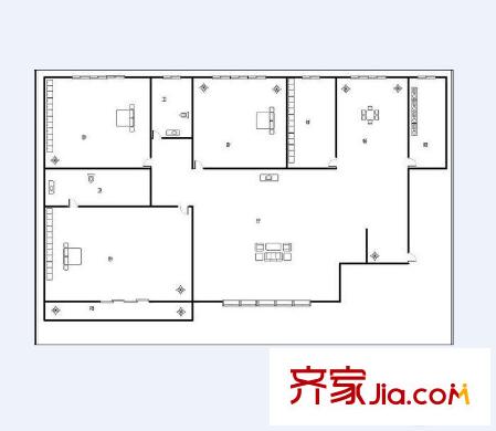 濟(jì)南匯苑家園 3室 戶型圖