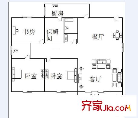濟(jì)南匯苑家園 4室 戶型圖