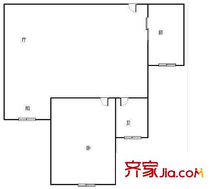 偉東新都新銀都 1居室 戶型圖