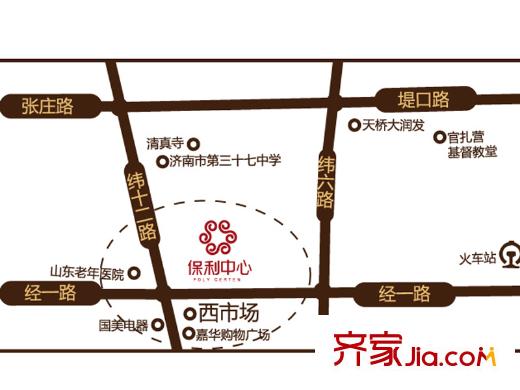 保利中心華府區(qū)位圖