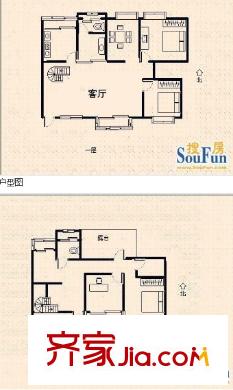 齊魯駿園 4居室 戶型圖