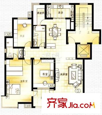 東山墅 4居室 戶型圖