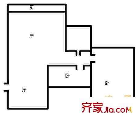 達(dá)盛鑫苑戶型圖達(dá)盛?鑫苑 2室 戶型圖 2室2廳1衛(wèi)1廚