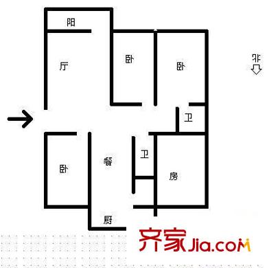 中潤富華園 4室 戶型圖