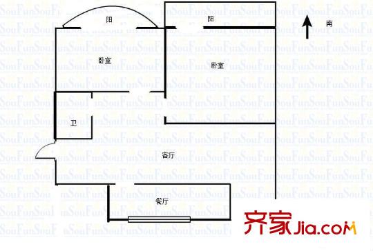 欣都花園 2室 戶型圖