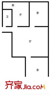 佳寶路單位宿舍戶型圖 2室 戶型圖 2室2廳1衛(wèi)1廚