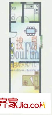 匯源華庭 1室 戶型圖