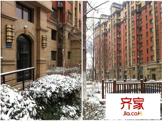逸城山色實景圖小區(qū)雪后（2014-02-7）