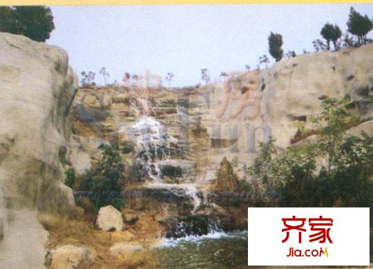 世紀(jì)中華城外景圖瀑布
