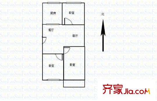濼安家園 3室 戶型圖
