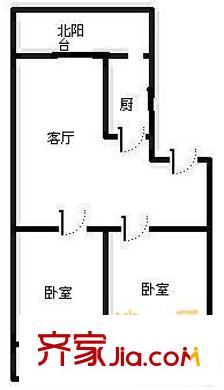 姚家小區(qū) 2室 戶型圖