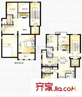 東山墅 6居室 戶型圖