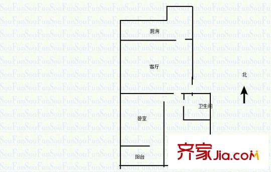 五龍居苑 2室 戶型圖