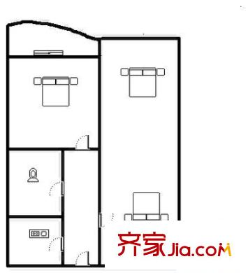 正覺寺小區(qū) 2室 戶型圖