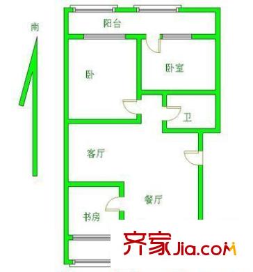 中環(huán)花園 3室 戶型圖