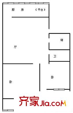 宸宇花園 2室 戶型圖
