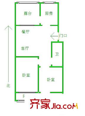 宸宇花園 2室 戶型圖