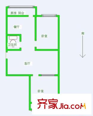 明園小區(qū) 3室 戶型圖