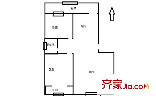 明園小區(qū) 2室 戶型圖