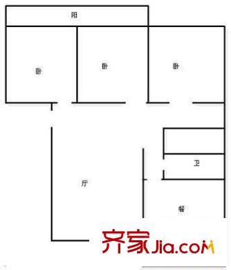 玫瑰花園 3室 戶型圖