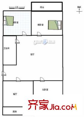 新沙小區(qū) 3室 戶型圖