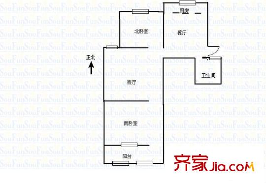 小康人家 2室 戶型圖