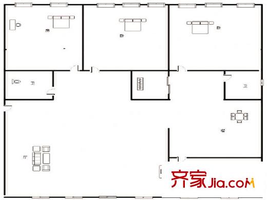 大舜天成 3室 戶型圖
