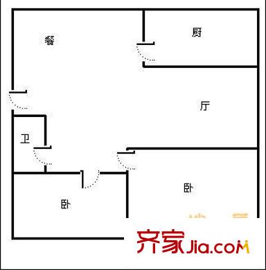濼安家園 2室 戶(hù)型圖