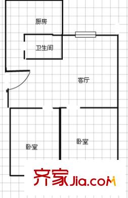 姚家小區(qū) 2室 戶型圖