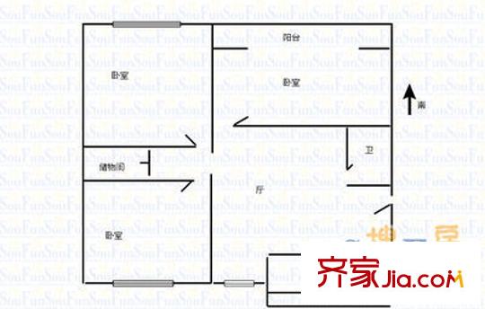 五龍居苑 3室 戶型圖