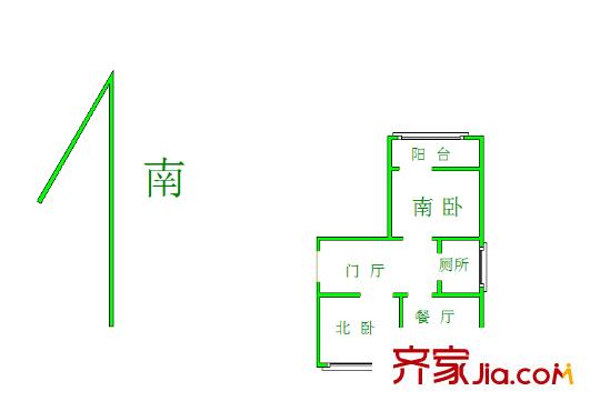 建筑新村 2室 戶型圖