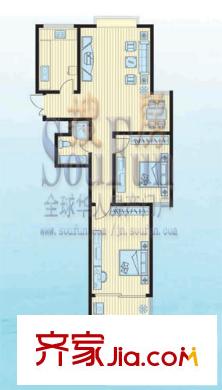 融基湖光山色戶型圖C 2室2廳1衛(wèi)
